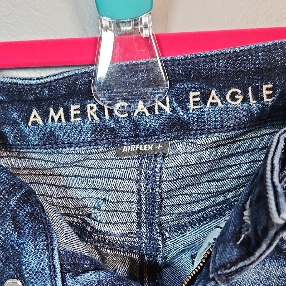 American Eagle Outfitters Airflex + Stacked Skinny Blue Jean 26 x 30 - Picture 2 of 5
